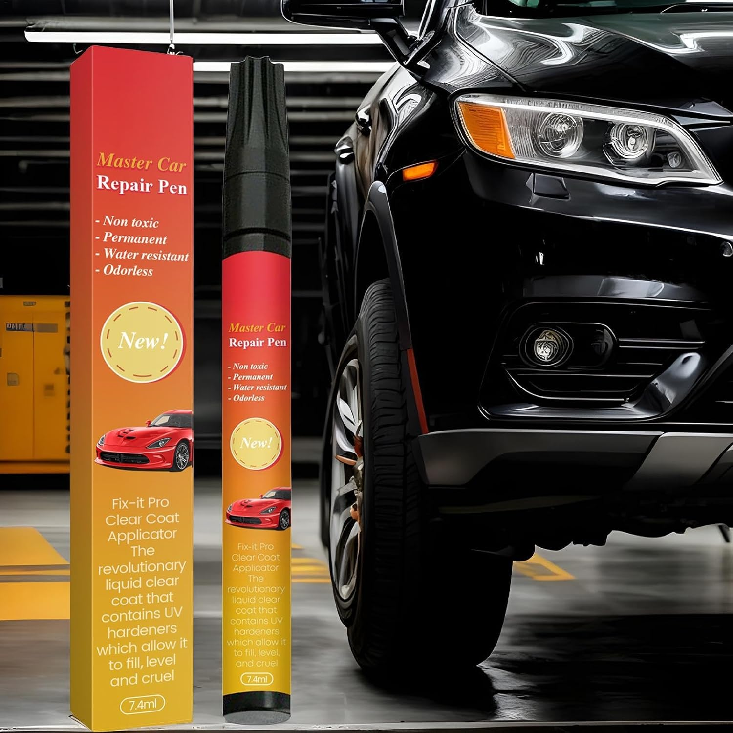 Auto Paint Repair Pen | 7.4Ml Weatherproof Touchup Paint Pen - Quick Drying, Lasting, Repair Accessories, Easy to Use image number 3