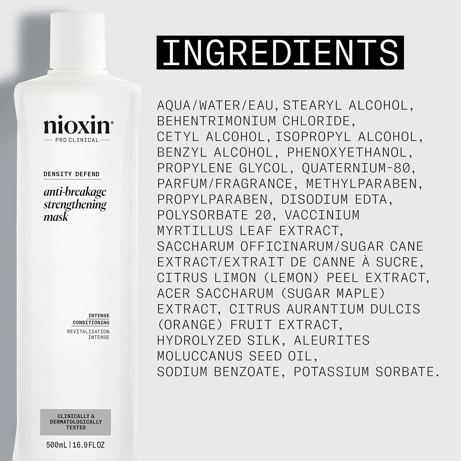 Nioxin Density Defend Anti-Breakage Strengthening Hair Mask, 500 Ml image number 6