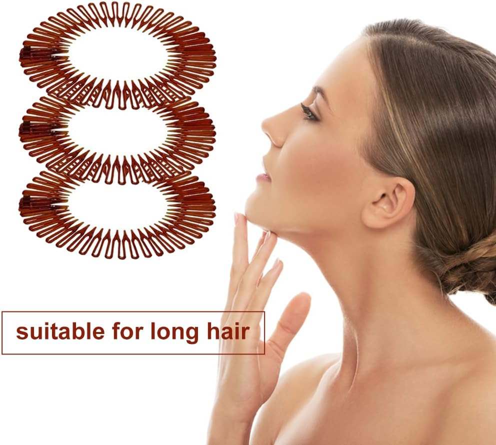 Flexible Comb, Stretch Hair Comb Headband, Stretch Hair Comb, Stretch Hair Comb Headband, Hair Band Holder, Stretch Hair Comb Tooth Headband, Plastic Zigzag Headband Stretch (6 Pieces) image number 2