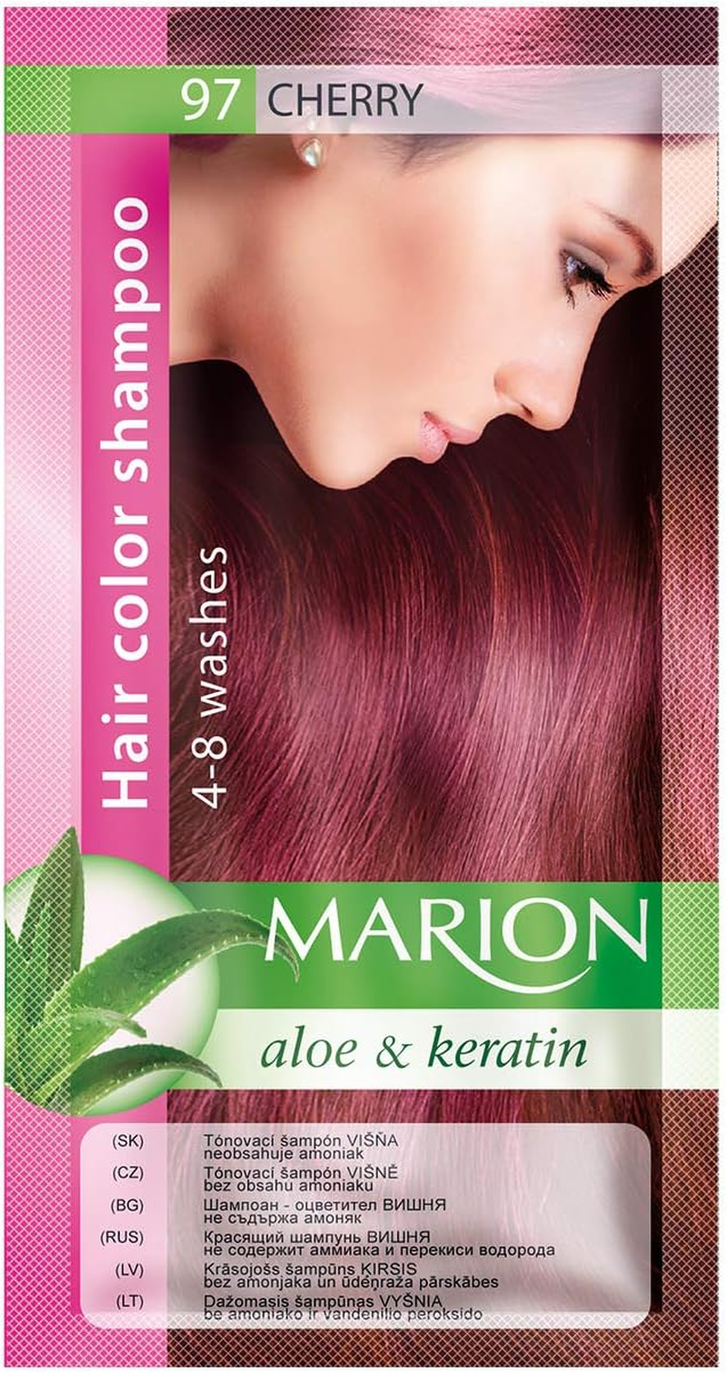 Marion Hair Colour Shampoo in Sachet Lasting 4-8 Washes - 93 - Pomegranate
