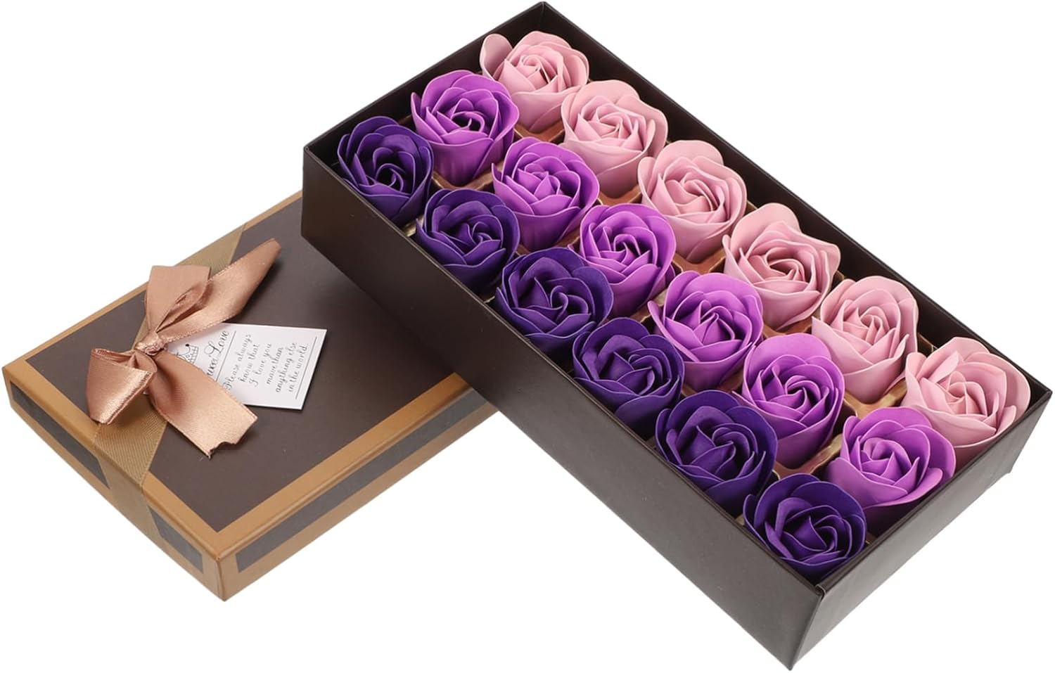 Healvian Simulated Rose Soap Flower Box Box Preserved Rose Soap Bar Adornments Home Decorations for Bathroom Desk