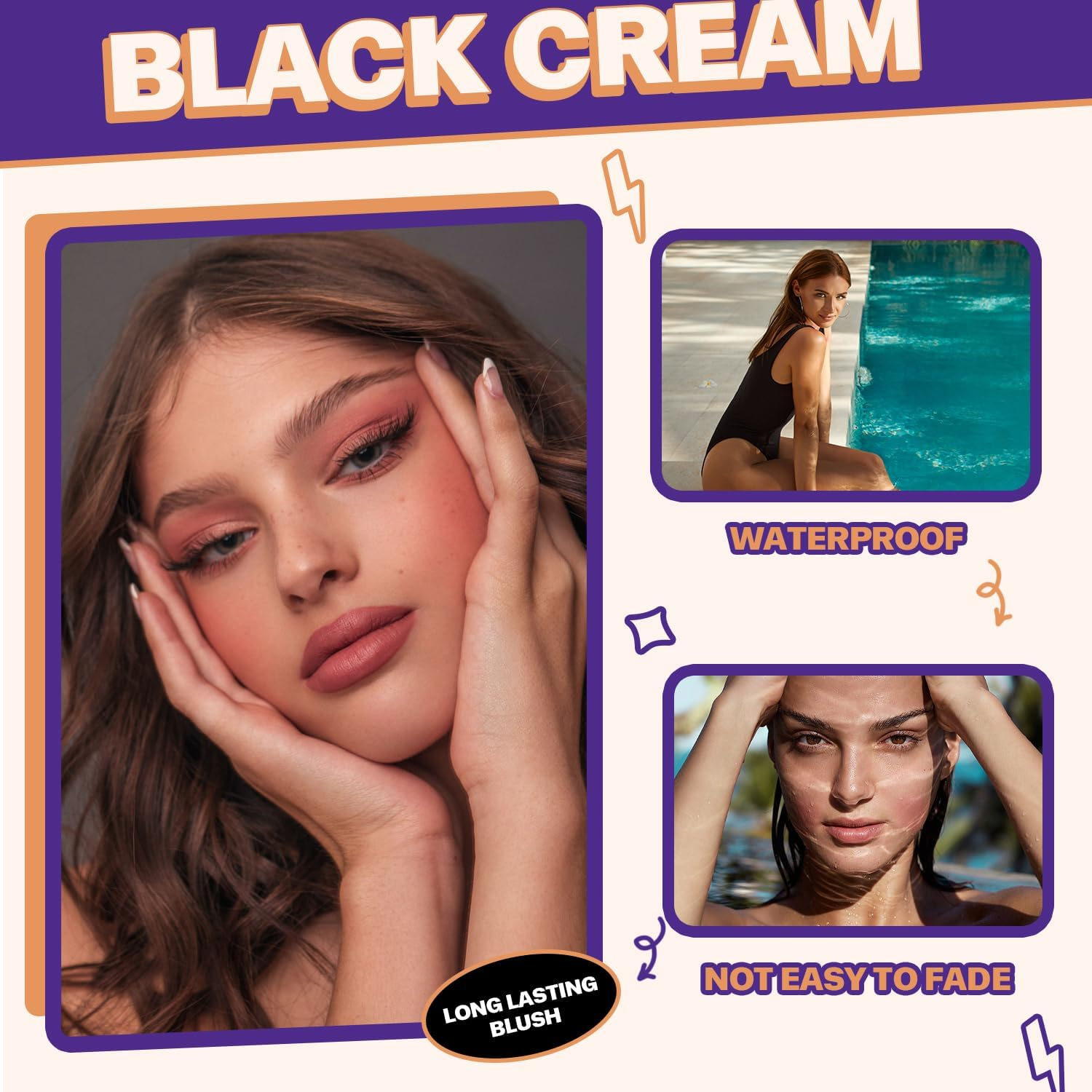 VANERIA Color Changing Blusher for Cheek,Ph Temperature Changing,Pink Cream Blusher Magic,Blush Makeup.5G/0.18Oz image number 1