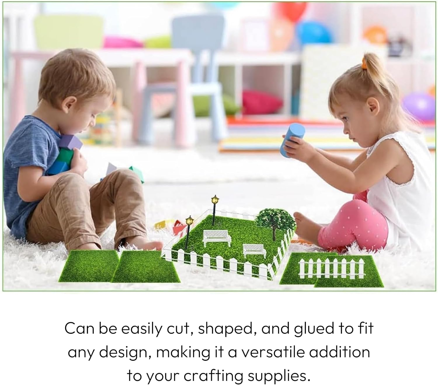 Spring Grass Foliage 45G Green for Garden Miniatures Clay DIY Artificial Sand Table Micro Landscape Building image number 3