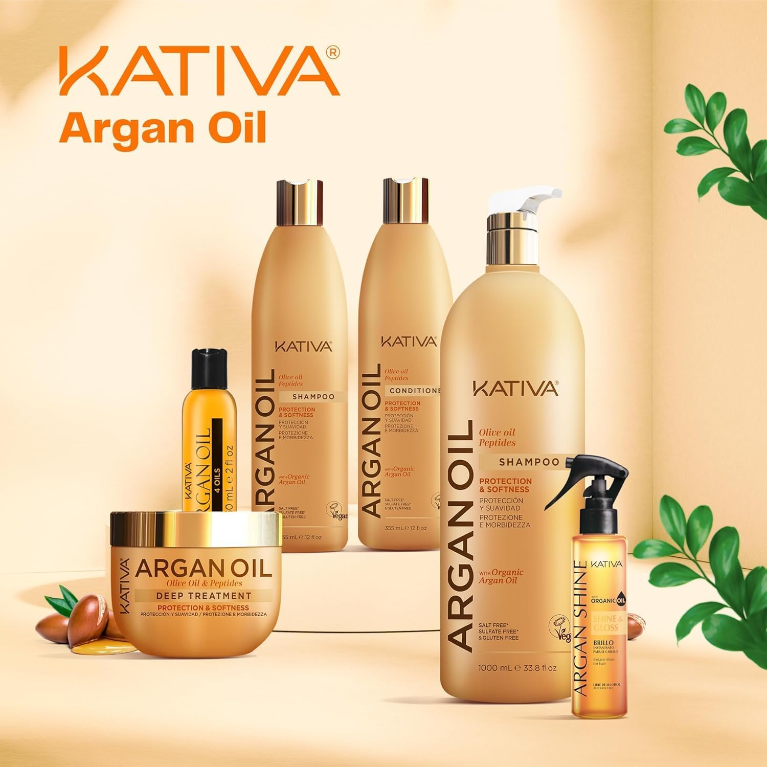 Kativa Argan Oil Shampoo 1000 Ml. image number 6