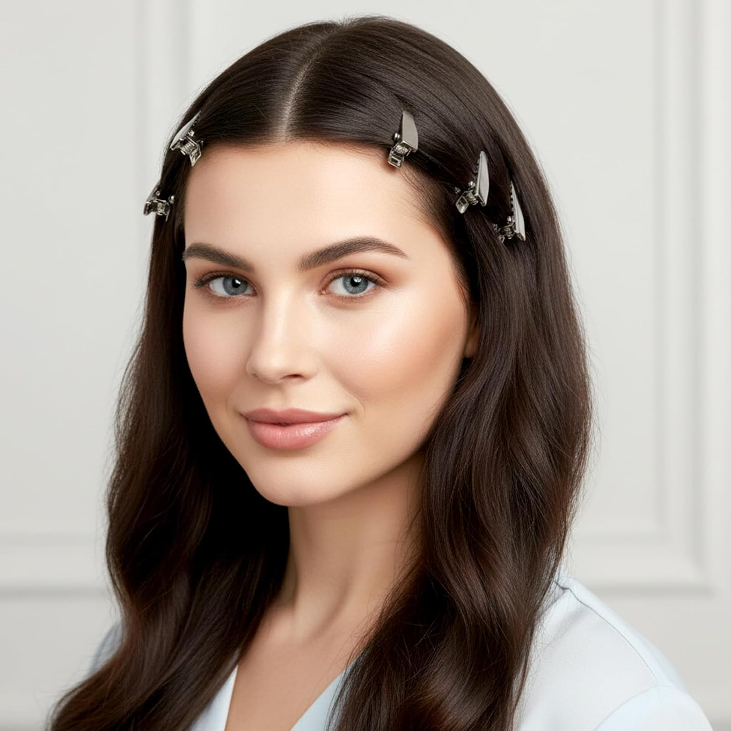 Pack of 80 Alligator Clips Silver Hair Clips Small Metal Hair Clip Hairdressing Alligator Clips Mini DIY Hairdressing Clip Crocodile Clip Hair Clips Women'S Clips for Hair Accessories Craft image number 1