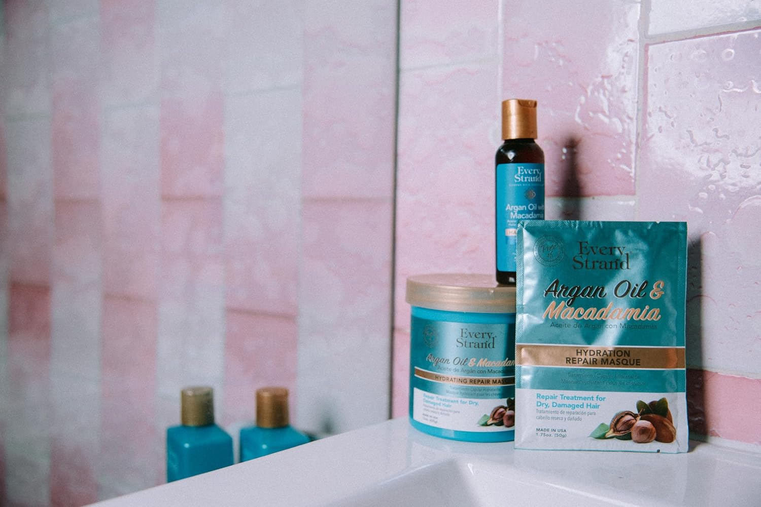 Every Strand Argan Oil with Macadamia Hydrating Hair Masque, 440Ml image number 2