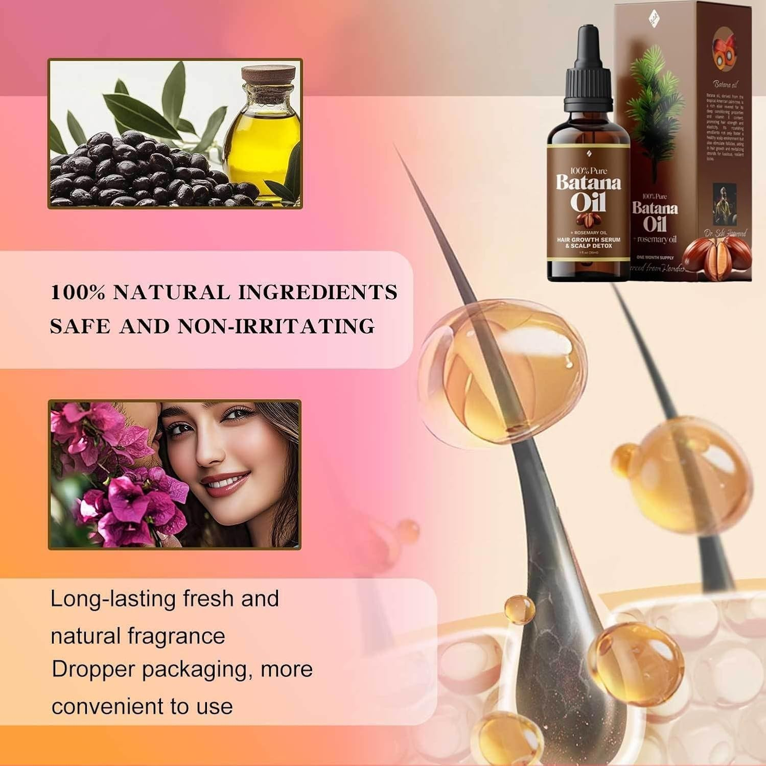 Batana Rosemary Oil, Batana Oil Hair Growth, Organic Batana Oil Australia, Organic Batana Oil Butter, Batana Oil Hair Treatment, Pure Batana Oil for Hair Growth image number 5