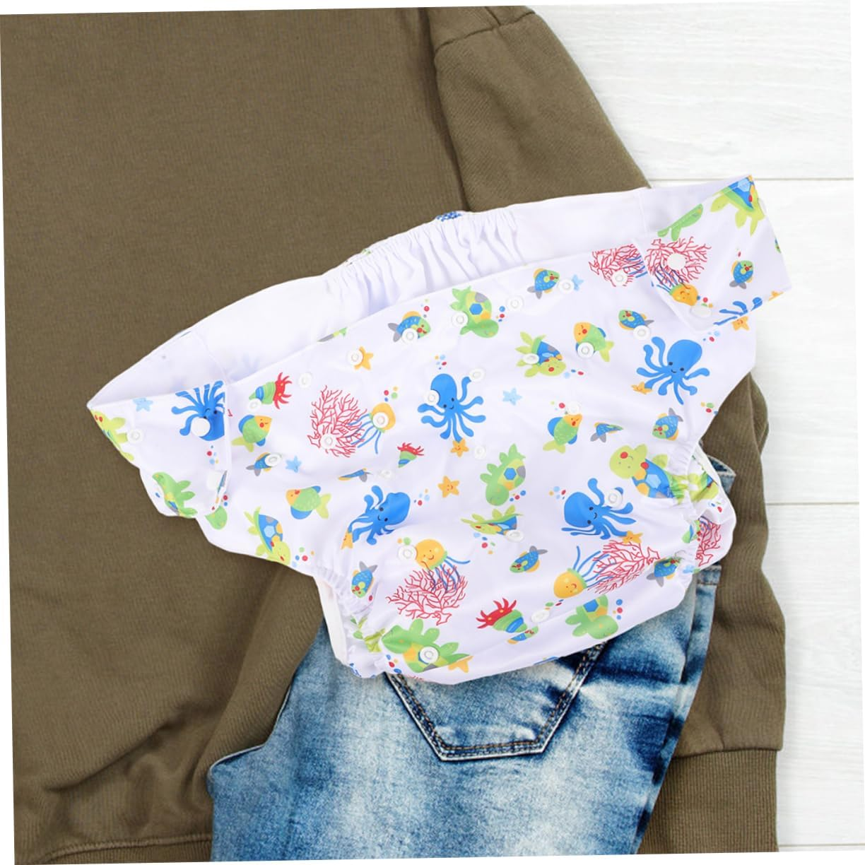 Abaodam 2Pcs Adult Diapers Reusable Cloth Underwear for Elderly Incontinence Maximum Absorbency for Women and Men Large image number 6