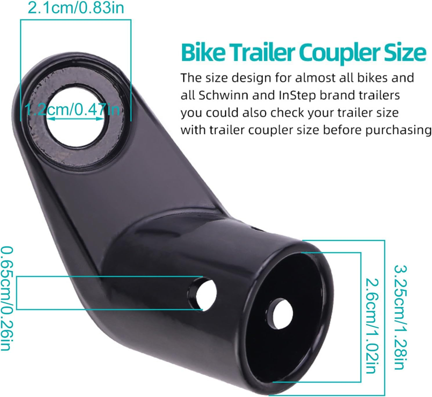 Bike Trailer Hitch Connector | Bike Hitch for Trailer | Attachment Hook Shock-Absorbing Quick-Release for Hiking Cycling Dog-Walking Road-Trip image number 5