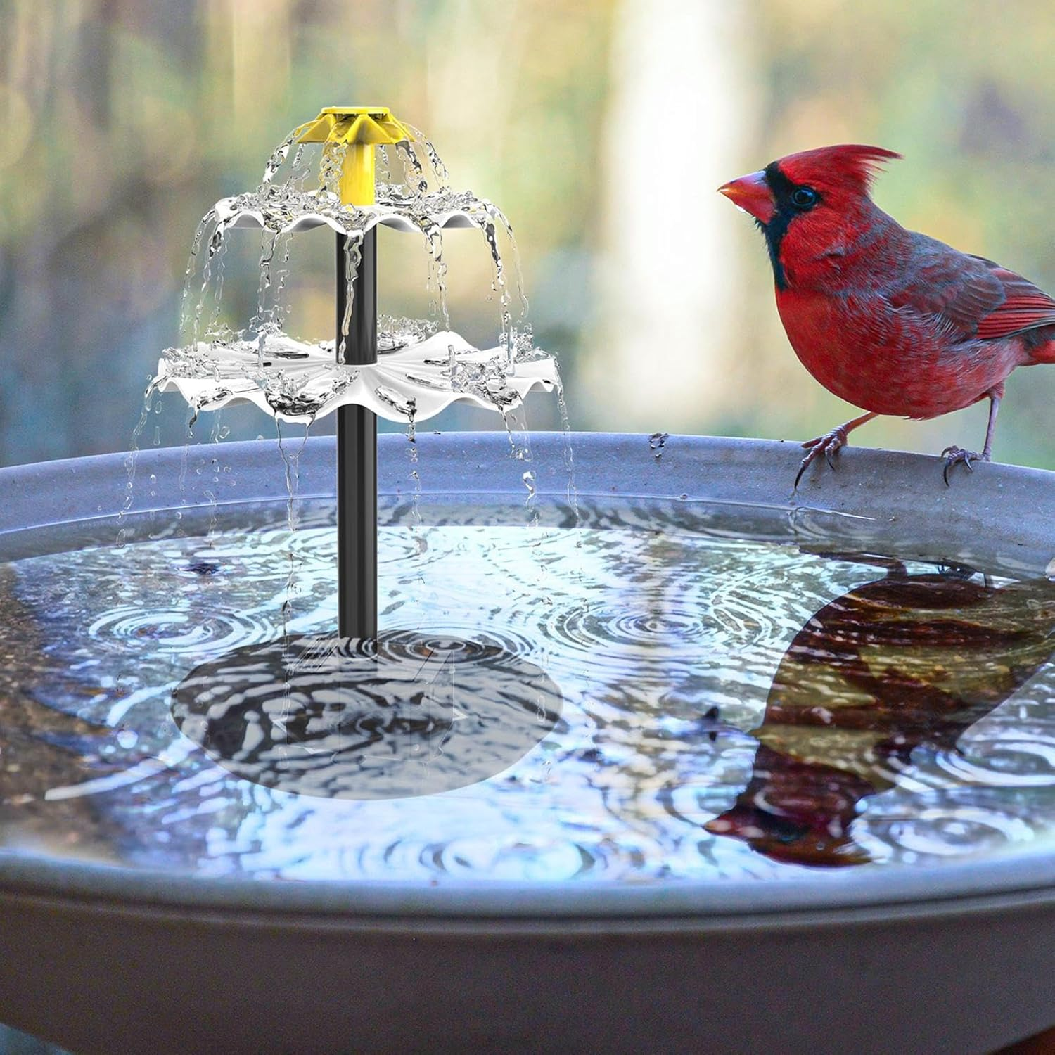 Solar Bird Bath Fountain - Outdoor Pond Pump Kit, Floating Solars Water Sprayer, Eco Friendly Power Design, Compact Garden Feature | Decorative Solar Fountain for Bird Bath Pond Patio - 2W image number 3