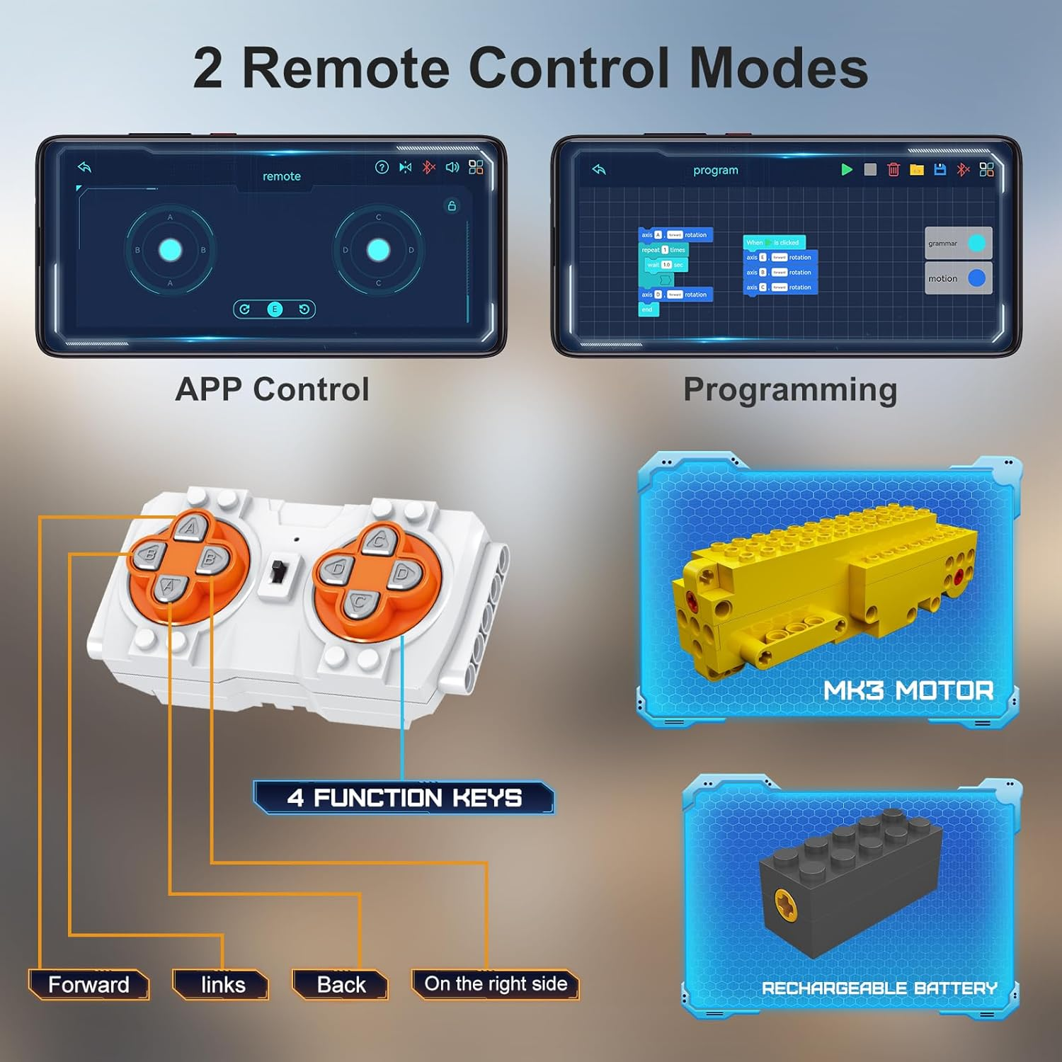 Mould King RC Bulldozer STEM Technology Building Blocks Set for Kids -Construction Blocks Engineering Excavator 1508 Piece, Remote Control Truck Toy Gifts for Teens/Adult image number 6