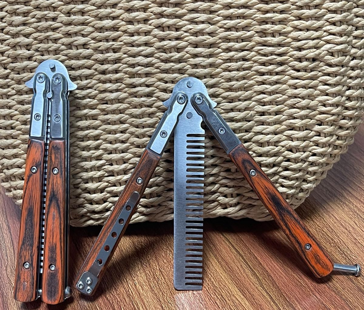 1 Pcs Metal Stainless Steel Durable Folding Butterfly Comb Gift N2 Set image number 1