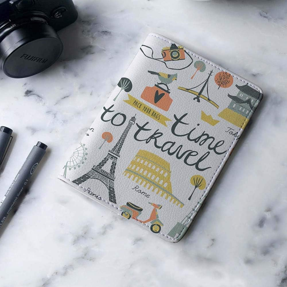 Wanderlust Passport Customised Collection (Time to Travel (Both Sides Printed) - White) image number 6