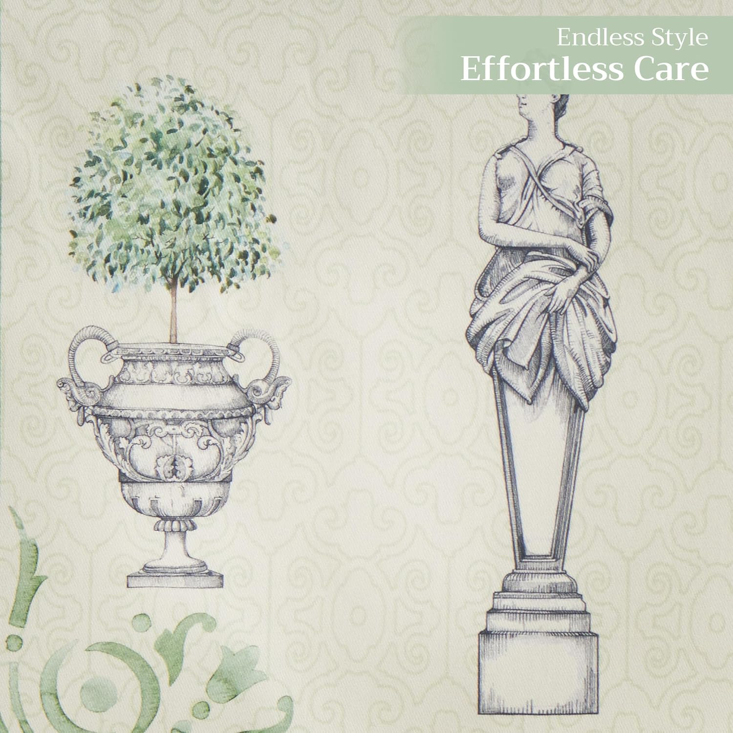 Maison D'Hermine Table Runner 100% Cotton Double Layer Table Runners 72 Inches Long Decorative for Home Kitchen Dining Party Wedding Bridal Shower Spring Summer (Jardin Du Roy, 14.50" X 72") image number 2