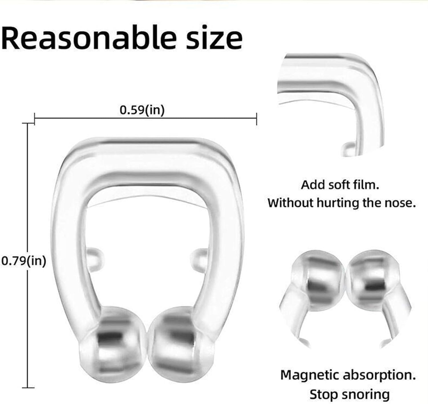 6PCS anti Snoring Nose Clip,Reusable Silicone Assisted Snoring Reducing Device,Silicone Snoring Solution,Effectively Relieving Snoring image number 3