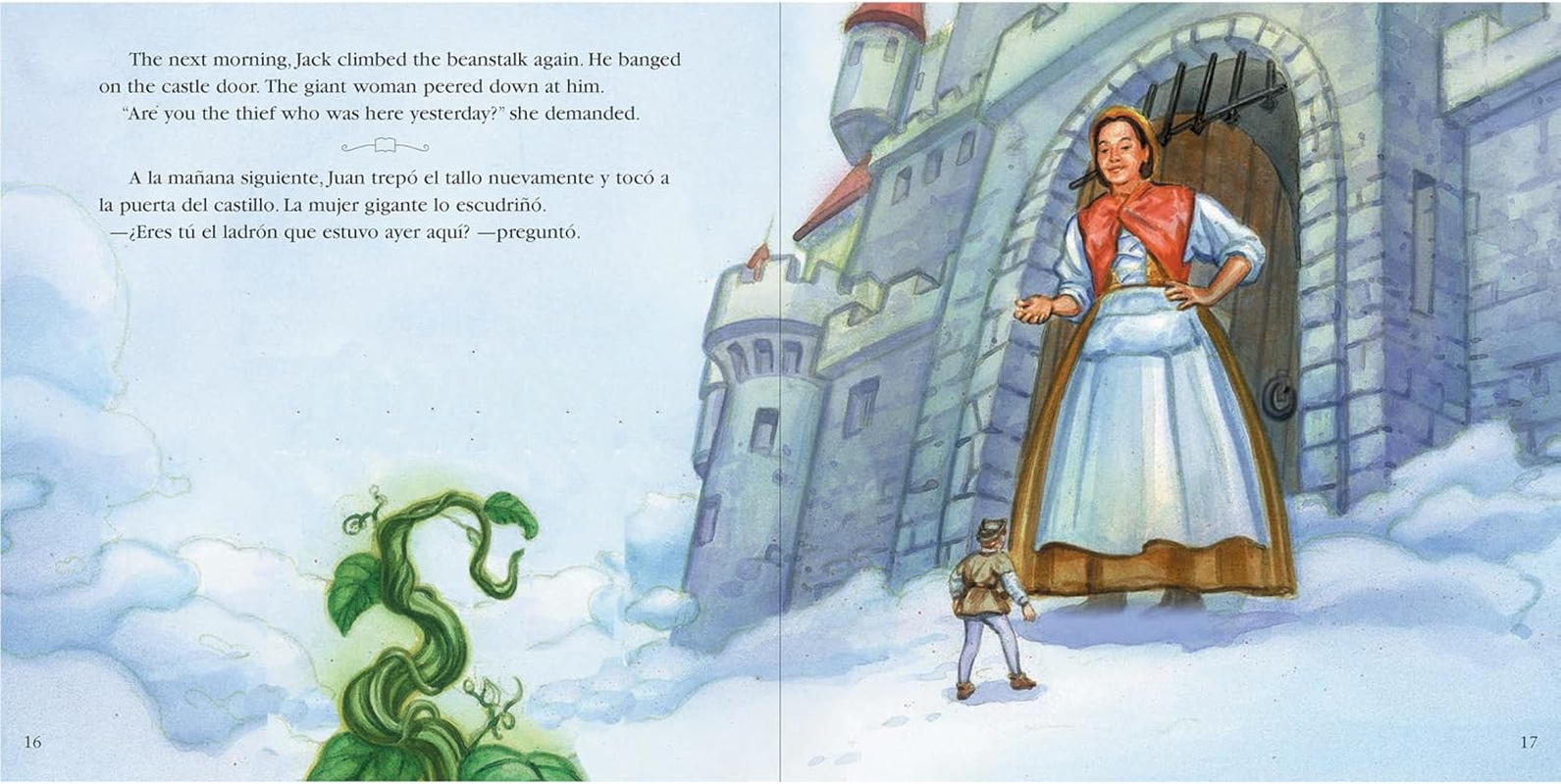 Carson Dellosa Keepsake Stories Classic Children'S Fairy Tales in Spanish and English Book Set, the Three Little Pigs, Little Red Riding Hood, Goldilocks, Jack & the Beanstalk Bilingual Books for Kids image number 4