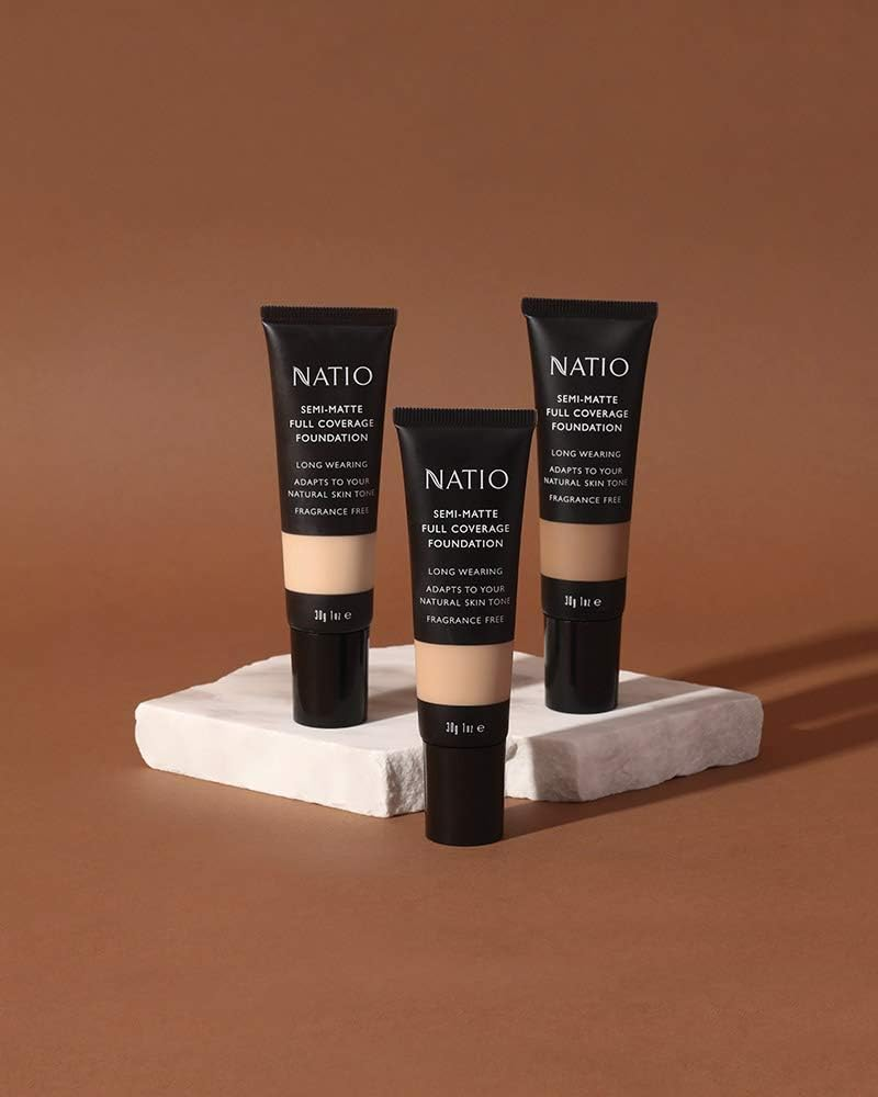 Natio Australia Semi-Matte Full Coverage Foundation - Vanilla 30G - Soft Matte Liquid Foundation, Long Wearing, Fragrance Free - Made in Australia image number 6