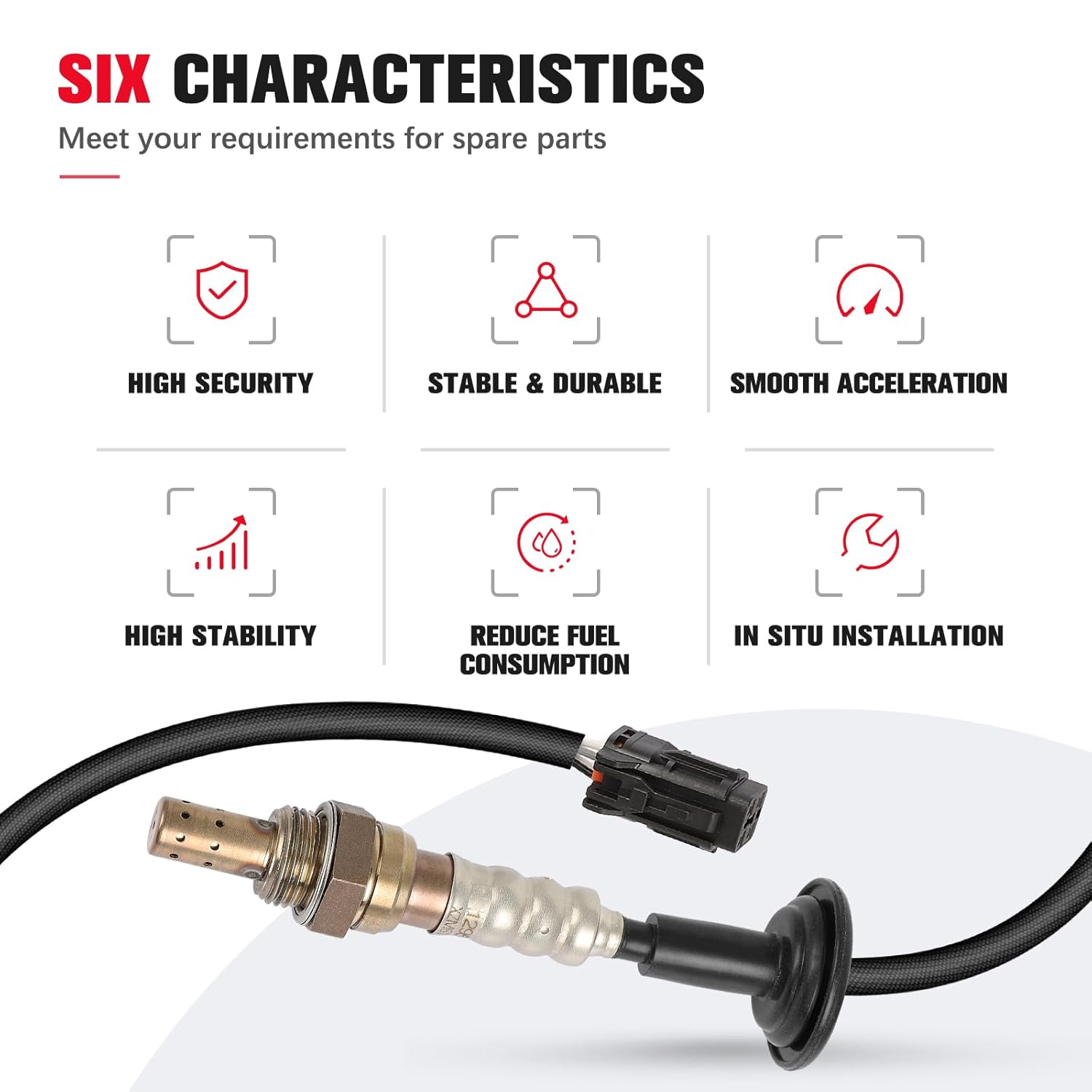 QIJIAUTO O2 Oxygen Sensor Downstream Compatible for for Hyundai Santa Fe Sport 2013-2016 234-4956 image number 2