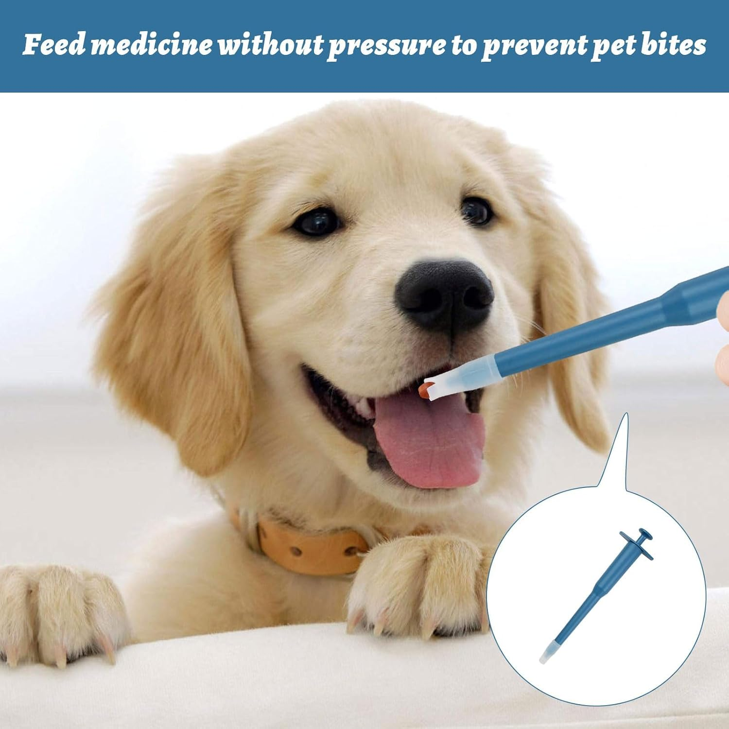 Qianeffort 1PCS Pet Pill Plunger Popper,Cat Tablet Dispenser Shooter Reusable,Cat Pill Dispenser for Feeding Accessories,Pill Popper for Cats,Pet Pill Popper Cat for Dogs Cats Birds Any Small Animals image number 3