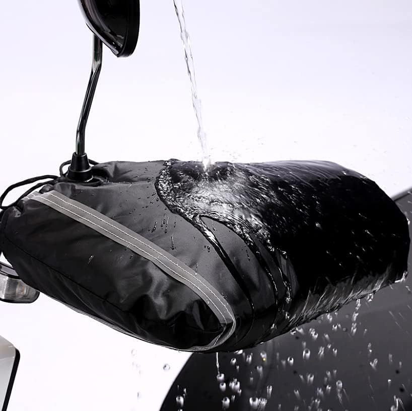 Motorcycle Handlebar Muffs Gloves for Men Women Waterproof, Winter Thickened Windproof Hand Warmer for Motorbike Scooter image number 4