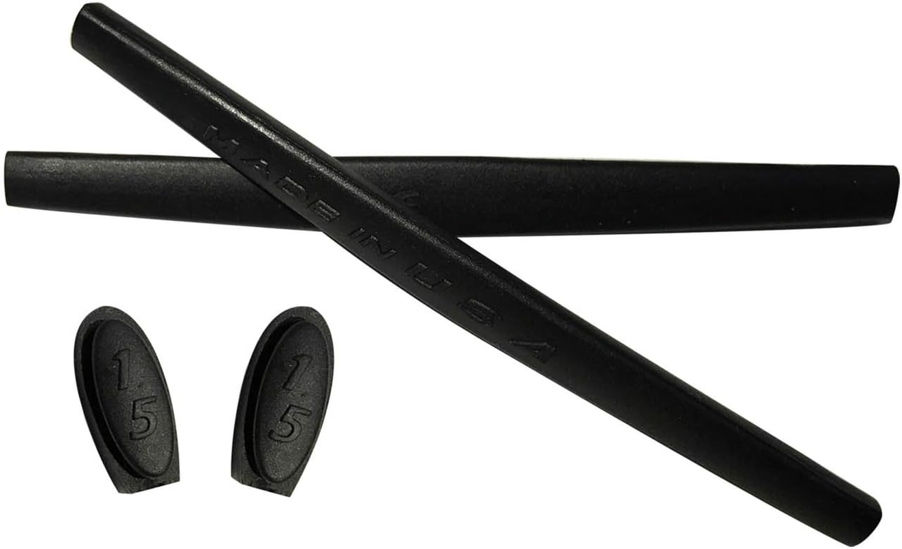 HKUCO Replacement Silicone Leg Set for Oakley X Metal XX Ear Socks Rubber Kit - Red/Blue/Black, Red/Blue/Black image number 6