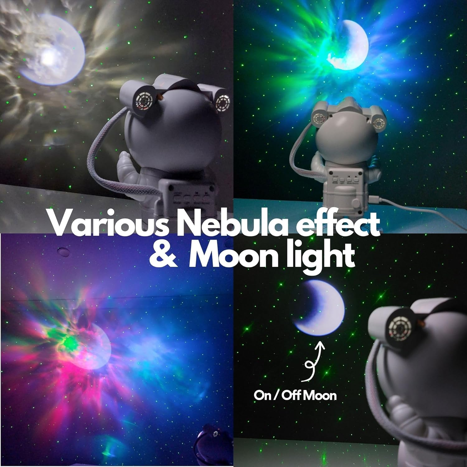 KOSU Astronaut Projector, Star Galaxy Light for Kids' Bedroom, Nebula Lamp with Remote - Music Speaker, Timer, 360&deg; Adjustable Spaceman Galaxy Projector, Night Light, Room Decor, Party Gift image number 1