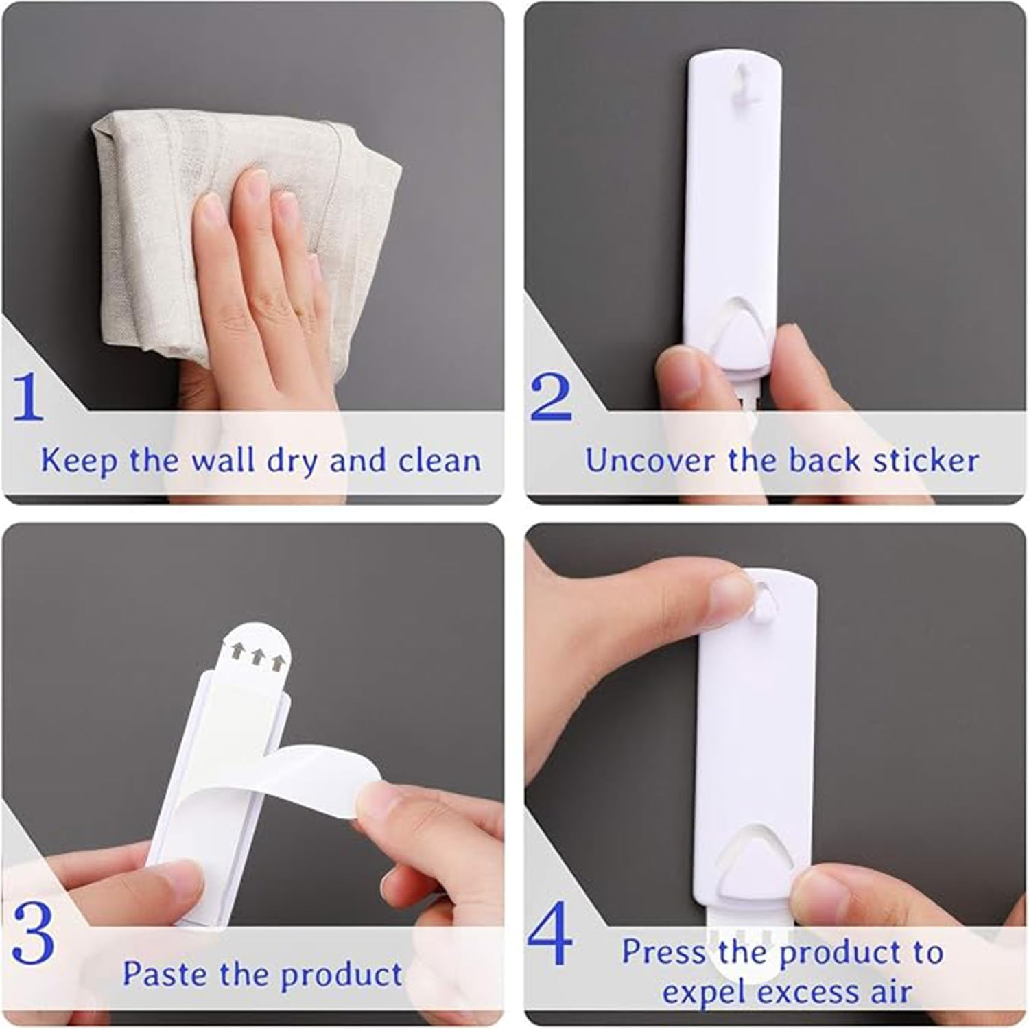 10Pcs Sawtooth Picture Hangers, Damage Free Hanging Frame Hangers, Wire Back Picture Frame Hanger, 12 Removable Adhesive Strips, No Nails Picture Wall Hooks for Home Bathroom Kitchen Closet image number 5