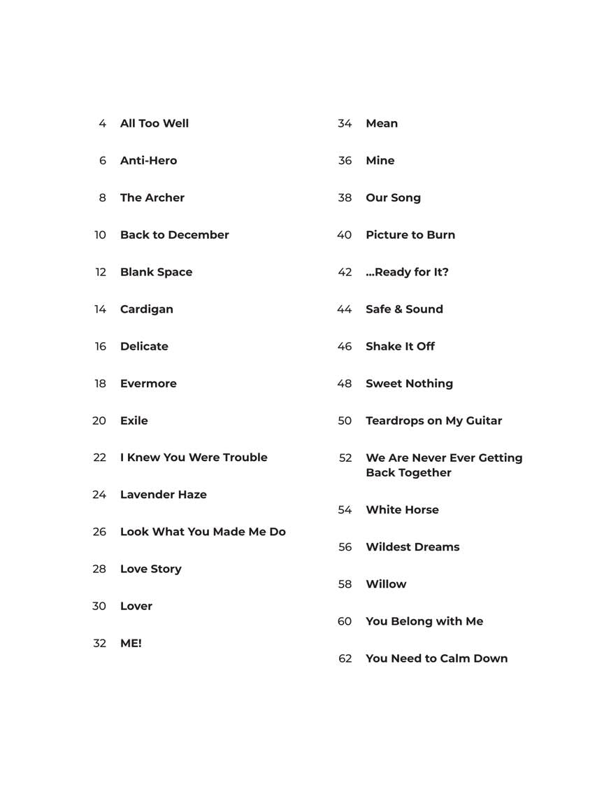 Taylor Swift - Super Easy Songbook - 2Nd Edition image number 1