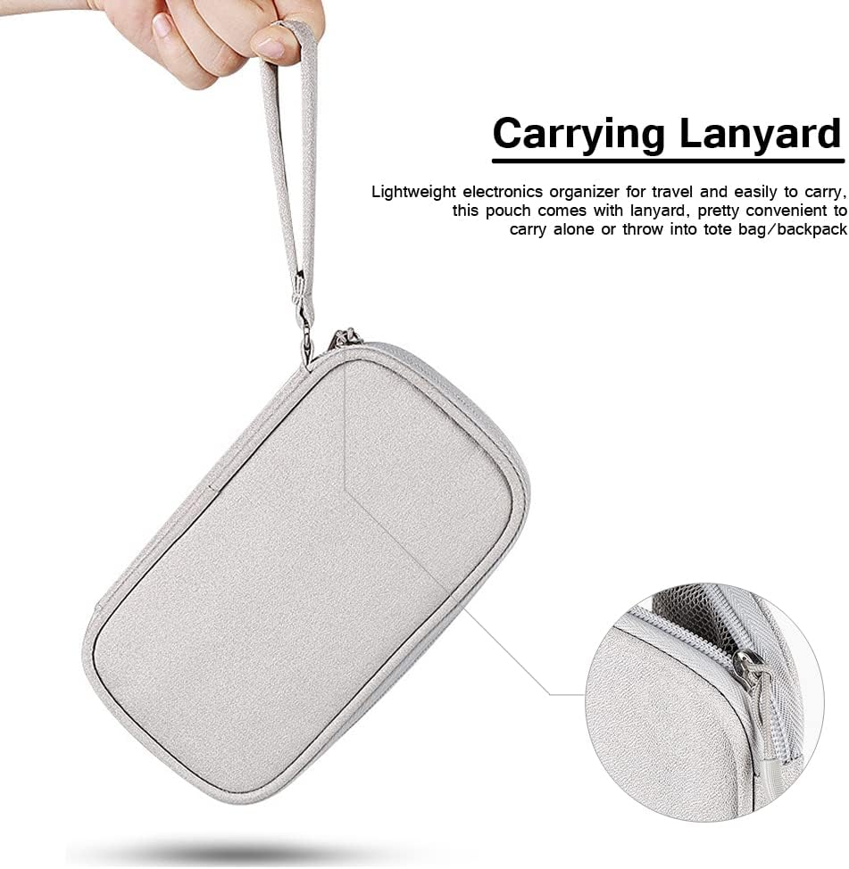 Electronics Organizer Bag Pouch Cable Charger Organizer Travel Shockproof Cord Carrying Case for Earphone Powerbank USB Hard Drive SD Card ( image number 2