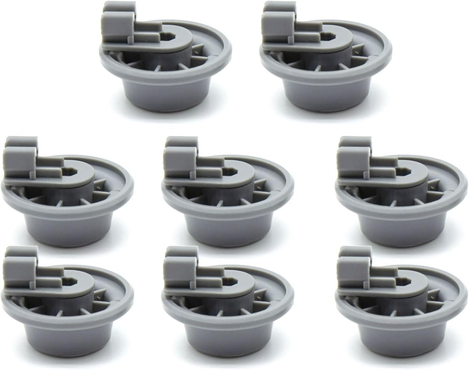 8Pcs Dishwasher Lower Rack Wheel Replacement, Lower Basket Wheel Replacement Parts, Compatible with Bosch Kenmore Neff Siemens Dishwashers, 8-Piece Set image number 3