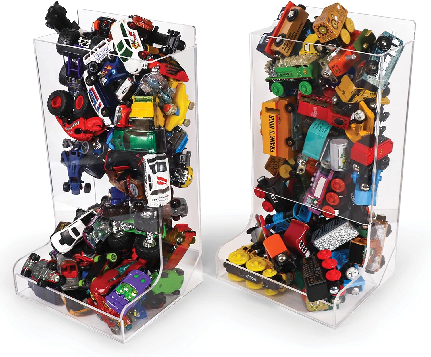 Acrylic Wall Toy Dispenser - Acrylic Wall Organizer for Toy Car, Train, Monster Trucks - Toy Car Storage - Storage Bin&hellip; (2 Pack) image number 3