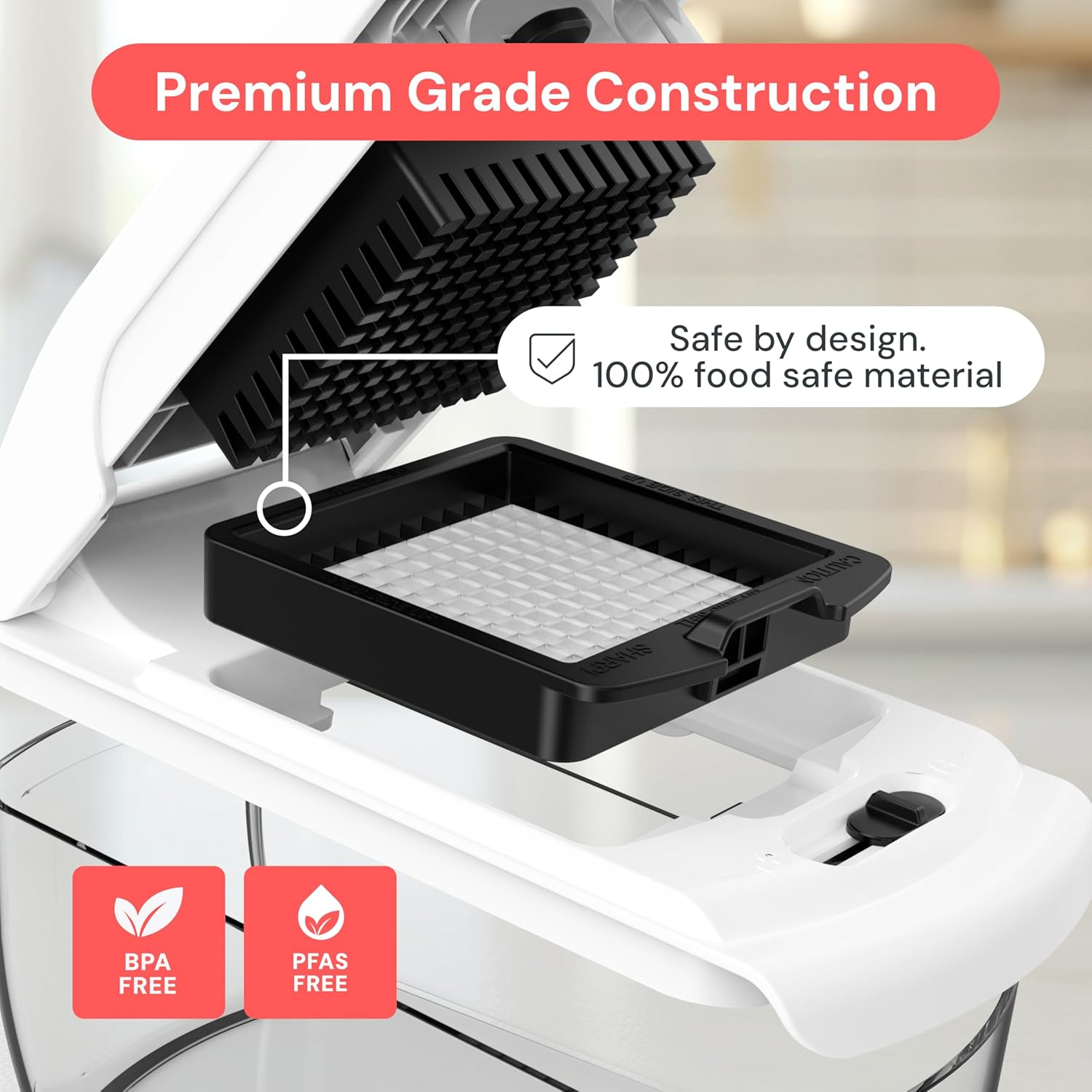 Fullstar Vegetable Chopper - Spiralizer, Slicer, Dicer, Cutter - 4 in 1, White