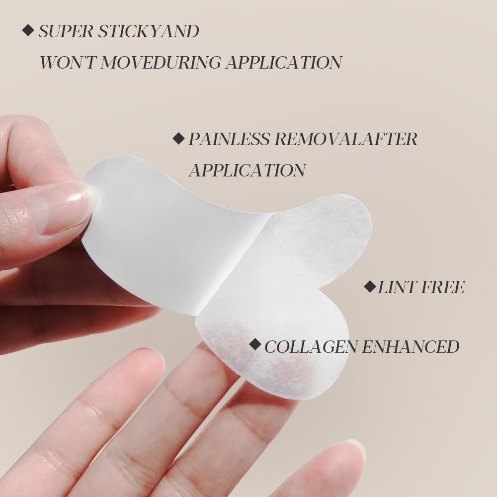 ANNAFRIS 100Pairs under Eye Patches, Lash Pads for Eyelash Extension(Pink) image number 4