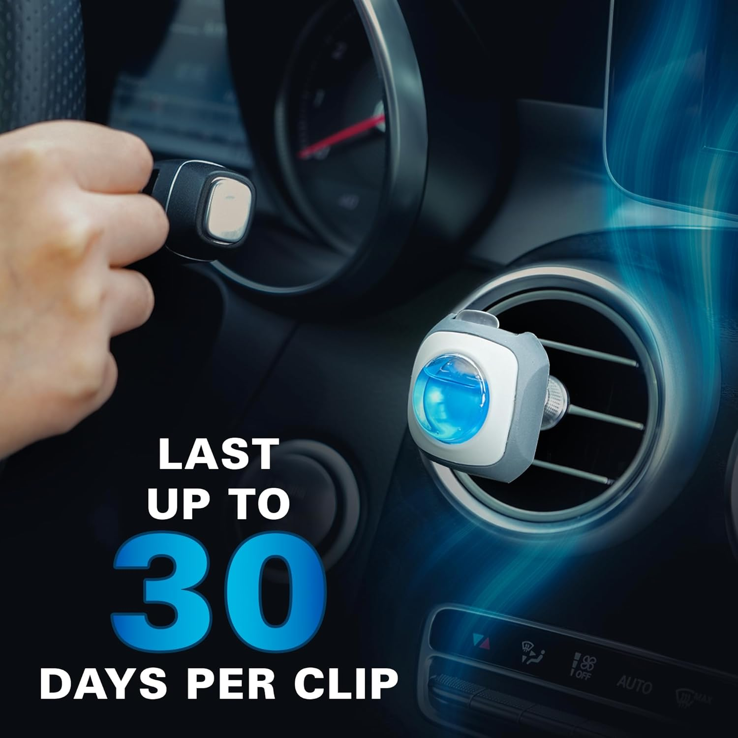 New Car Scent Car Air Freshener Clip(Blue Sky), 6 Car Freshener Vent Clips, 4Ml Each, Long Lasting Air Freshener for Car, up to 180 Days Car Refresher Odor Eliminator - Flora Bliss image number 7