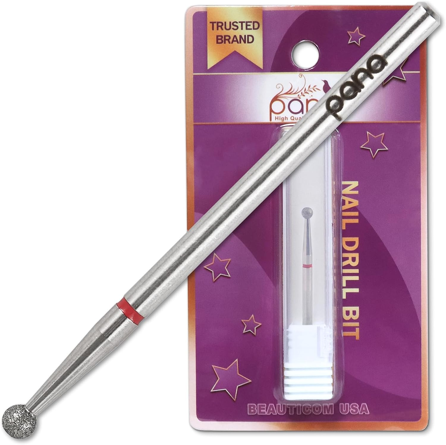 (Coarse) - PANA 0.2Cm Shank Size Professional - Small Barrel Gold Carbide Coarse Grit - Nail Drill Bit for for Dremel Machine