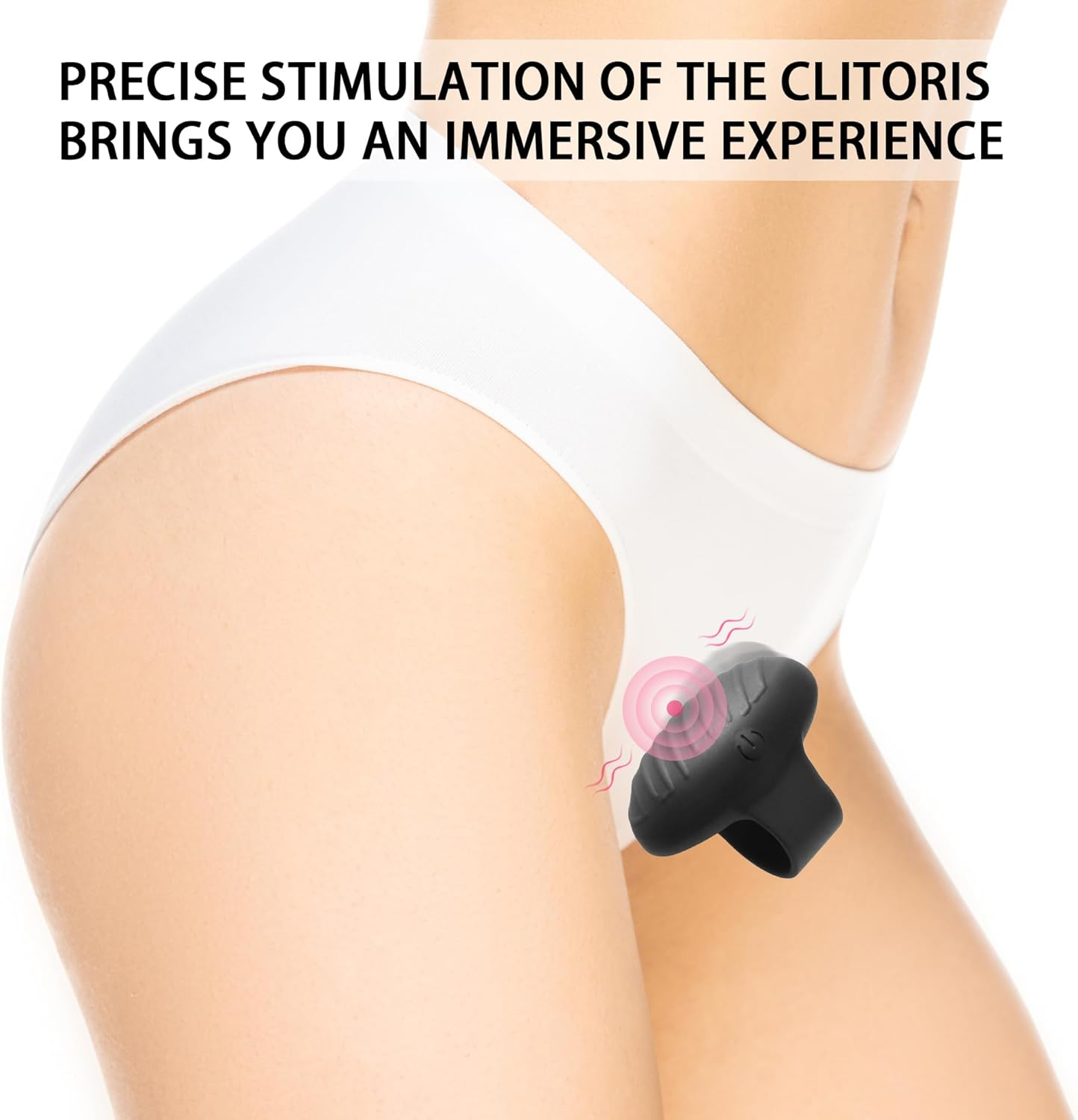 Sex Toys Finger Vibrator Mini Clitoral Stimulation Facial Eye Skin Care Tools 10 Vibration Modes Rechargeable Portable Silicone Massage Body Relax Set Muscles Tighten Anti-Aging Relieve Dark Circles (Black)