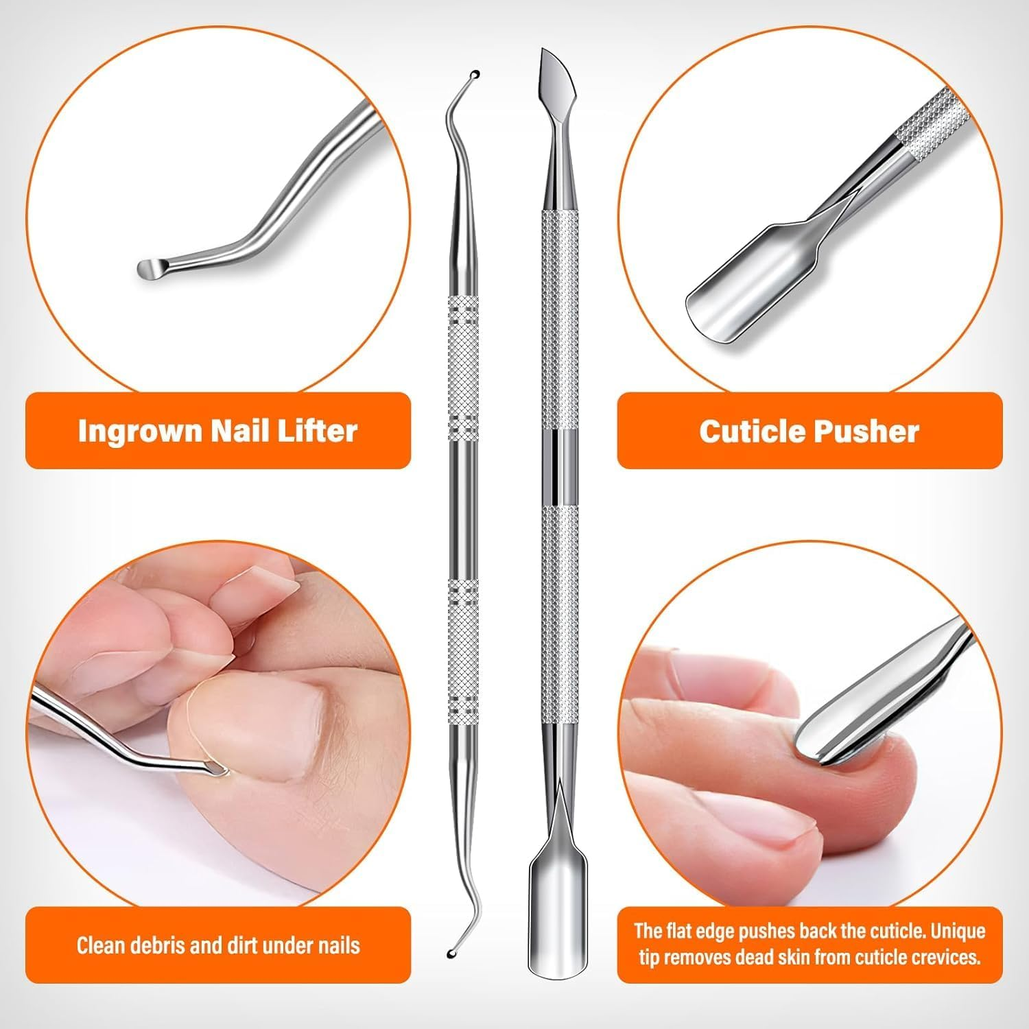 Toenail Clippers for Seniors Thick Toenails, Heavy Duty Toe Nail Clippers Adult Thick Nails Long Handle, 7 in 1 Large Toenail Clippers for Thick Nails image number 3