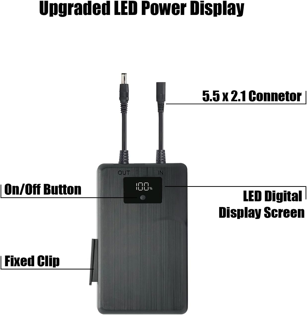 STAIGO CPAP Portable Battery Pack with LED Display, DC Connect for Resmed Airmini/Airsense 9/10/11/ Aircurve 10/11 [75.92W] image number 6