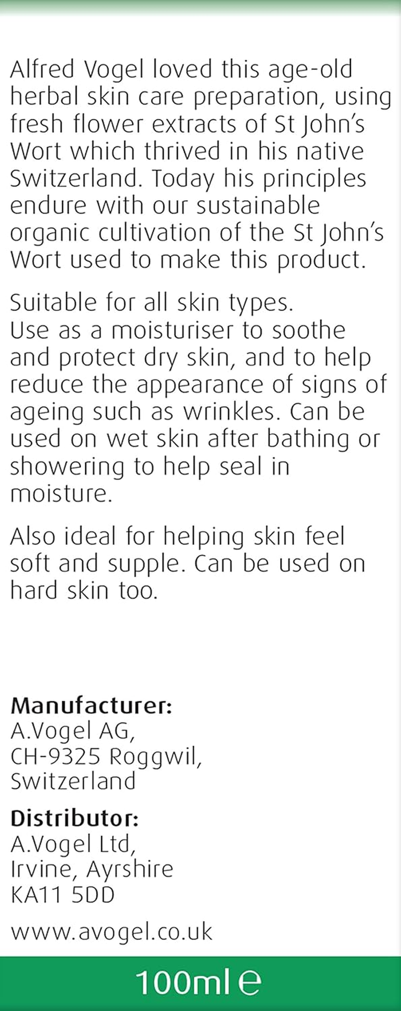 A.Vogel St. John&rsquo;S Wort Skin Care Oil 100 Ml