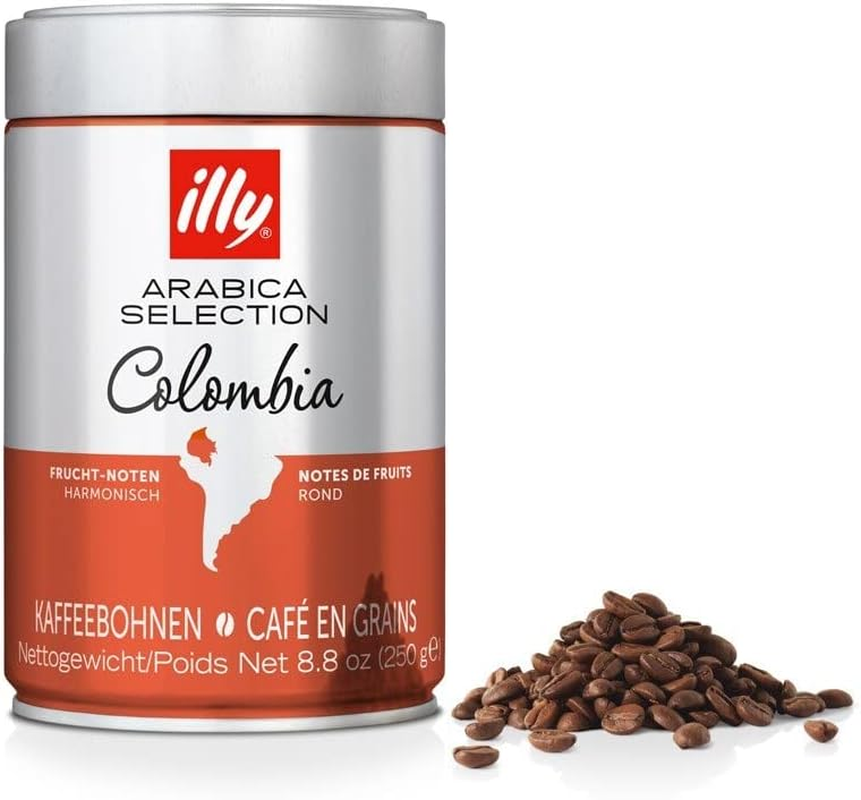 3X Illy 250G Colombia Arabica Coffee Beans Medium Intensity/Fruit Note Hot Drink image number 1
