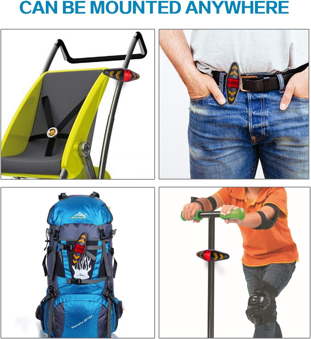 OTYTY Smart Bicycle Tail Light with Wireless Turn Signals - USB Rechargeable, 100LM LED, IPX2 Waterproof, Remote Control, 180&deg; Visibility for Night Riding Adults Kids Men Women Road Mountain Bike