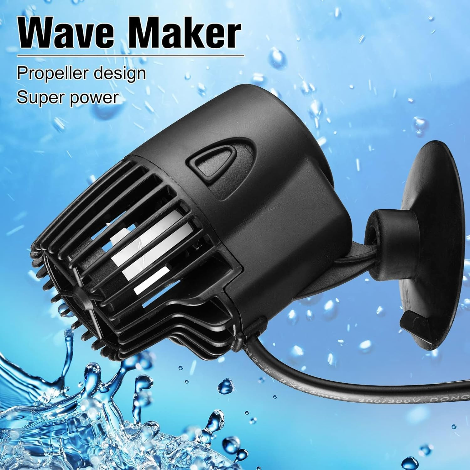 4 Pcs 800 GPH Aquarium Circulation Pump with Magnetic Suction Base 360 Degree Rotating Wave Maker Submersible Aquarium Powerhead Wavemaker for 20-100 Gal Freshwater Saltwater Fish Tank image number 5