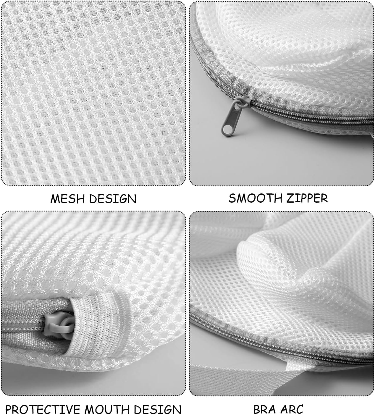ZUJIACUN 2 Mesh Bra Washing Bags, Underwear Anti-Deformation Washing Bags, Laundry Mesh Bags, Washing Machine Accessories, Large Capacity Reusable Laundry Bags Bra Socks Underwear image number 4