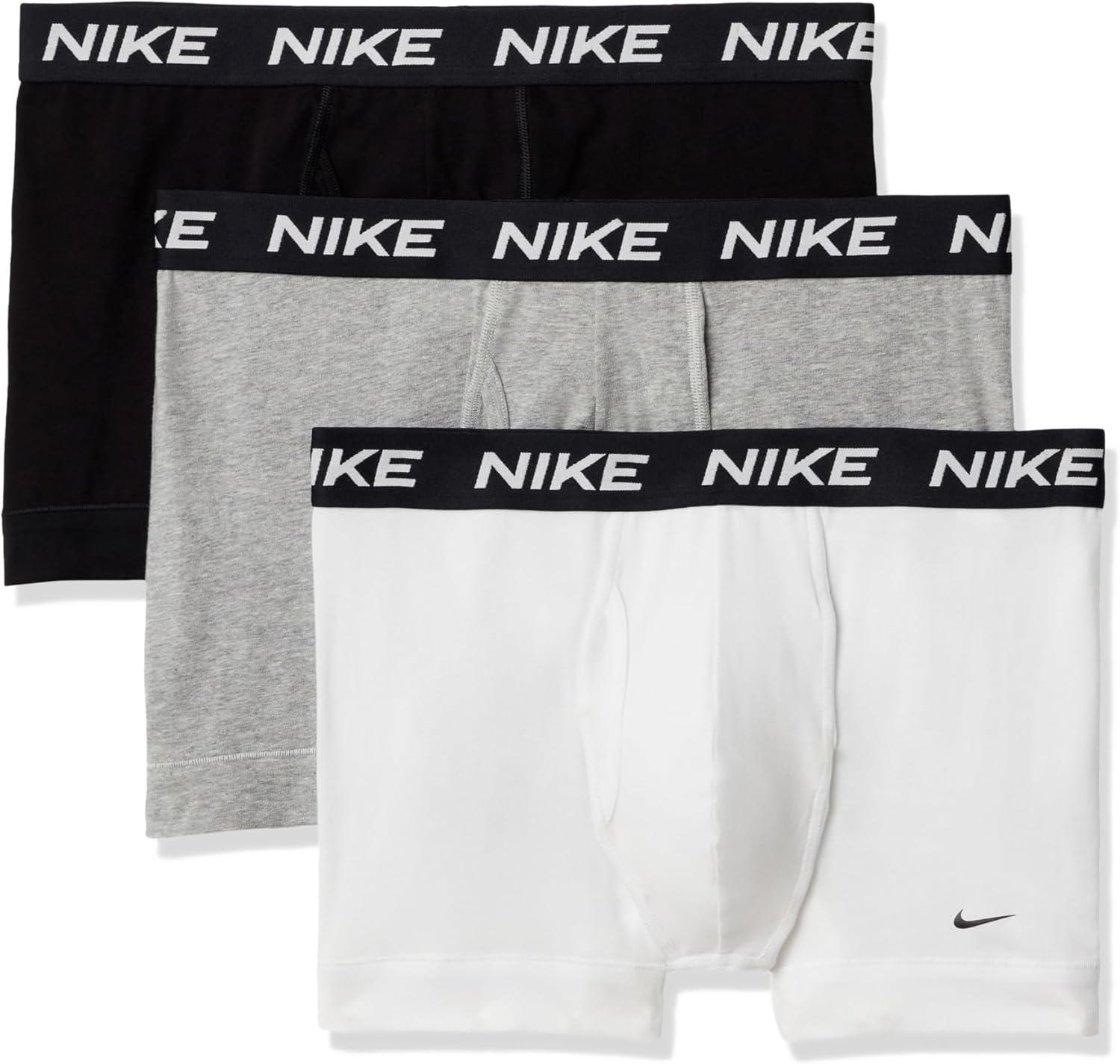 Nike Men'S All Day Cotton Stretch Trunk W/Fly Underwear (3-Pack)