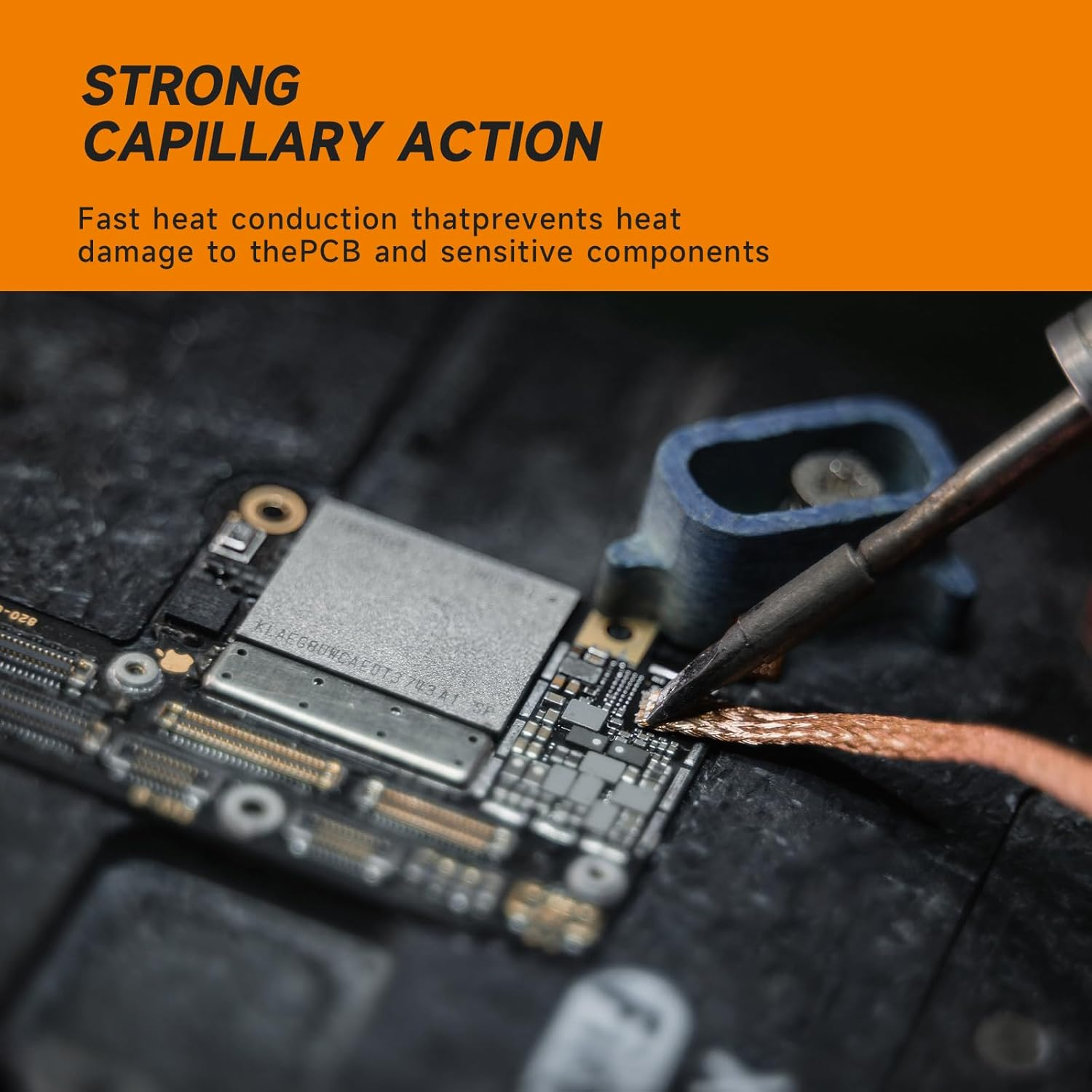 TOWOT Solder Wick Braid with Flux No-Clean Electronic, Desoldering Wick Braid Remover.Desolder Soldering 2.5Mm W 0.10'' L 5' image number 4