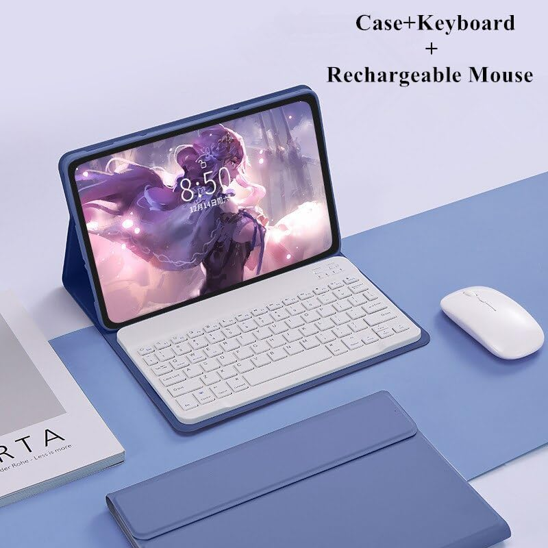 Jarttarn Keyboard Case Compatible with Lenovo Tab P11 Gen 2 11.5 Inch Tablet 2023,Magnetic Cover with Keyboard & Bluetooth Mice (Purple) image number 6