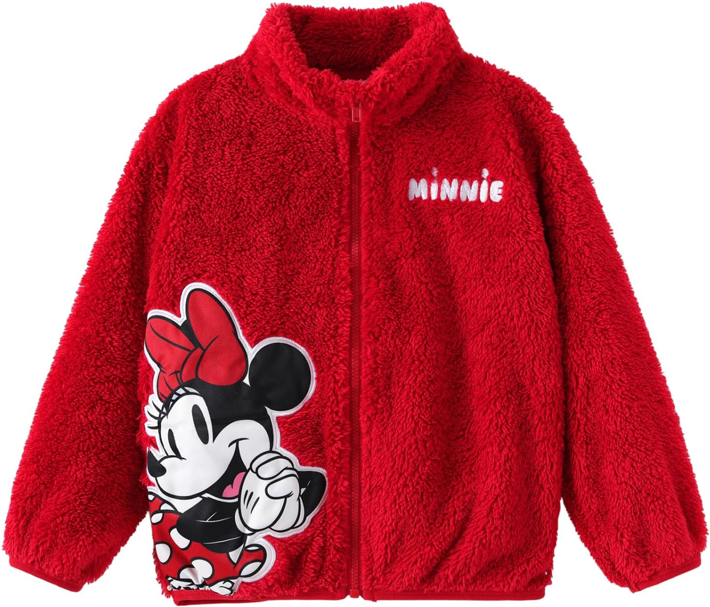 Disney Stitch Frozen Elsa Minnie Mickey Girls/Boys Fleece Jacket Full Zip Sherpa Fuzzy Warm Winter Outwear Coat 2-13 Years image number 5