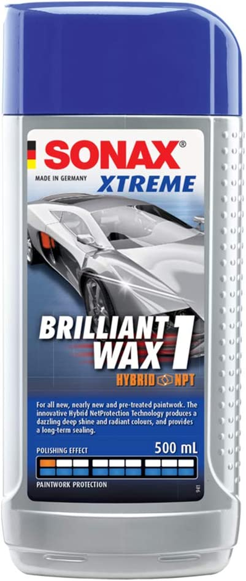 SONAX Australia Xtreme Brilliant Wax 1 Hybrid NPT Car Care 500Ml image number 3