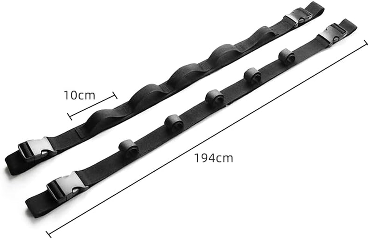 AIMALL 2Pcs Car Fishing Rod Strap Fishing Rod Storage Rack Rod Carrier Holder for Suvs, Easy Install, Space-Saving Design, Holds up to 5 Rods and Reels, 43.3-61 Inches Long Strap image number 5