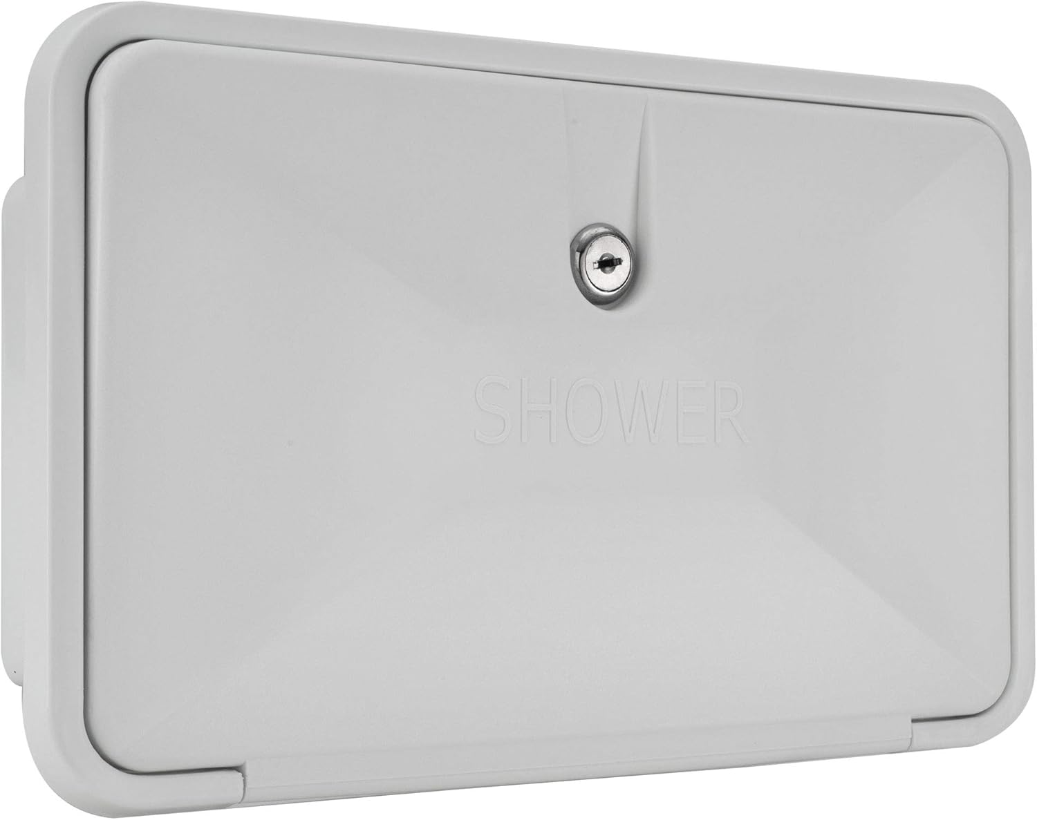 RV Exterior Shower Box Kit Faucet Hose Camper Trailer Cowboy Shower White